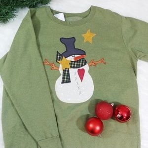 Green Holiday Christmas Sweatshirt NWOT Large